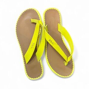 Yellow Ralph Lauren Flip Flops